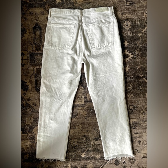 RE/DONE White Straight Leg Jeans - Picture 4 of 6